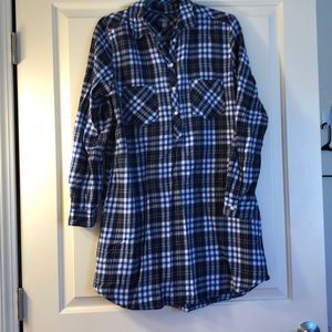Aerie button up flannel dress